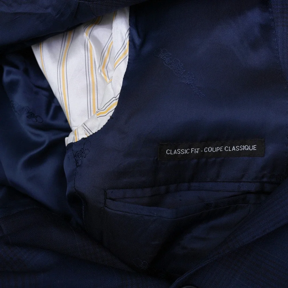 Saks Fifth Avenue Mens Navy Blue Zegna Wool Blazer Sport Coat Made in Italy 40R - Picture 11 of 11
